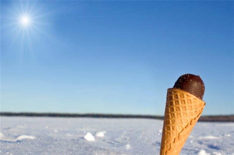 吃雪的味道冰激凌甜品